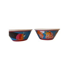 2 Kelloggs Cereal Bowls Rice, Crispies, Snap Crackle Pop Froot Loops Two Can Sam